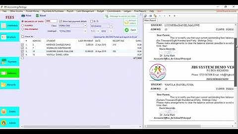 JBS | Fees Balances and Reminders | School Management System