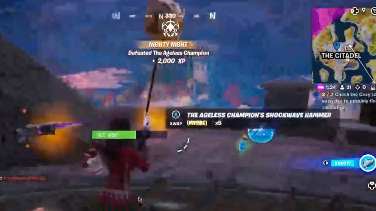 Fortnite Chapter 4 Season 1 Christmas Update New Item The Ageless Champions Shockwave Hammer