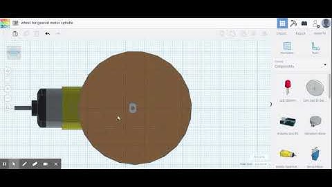 Creating a wheel for geared DC motor spindle on tinkercad