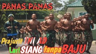 Lari siang dibawah panas terik matahari||bersama prajurit remaja TNI AD