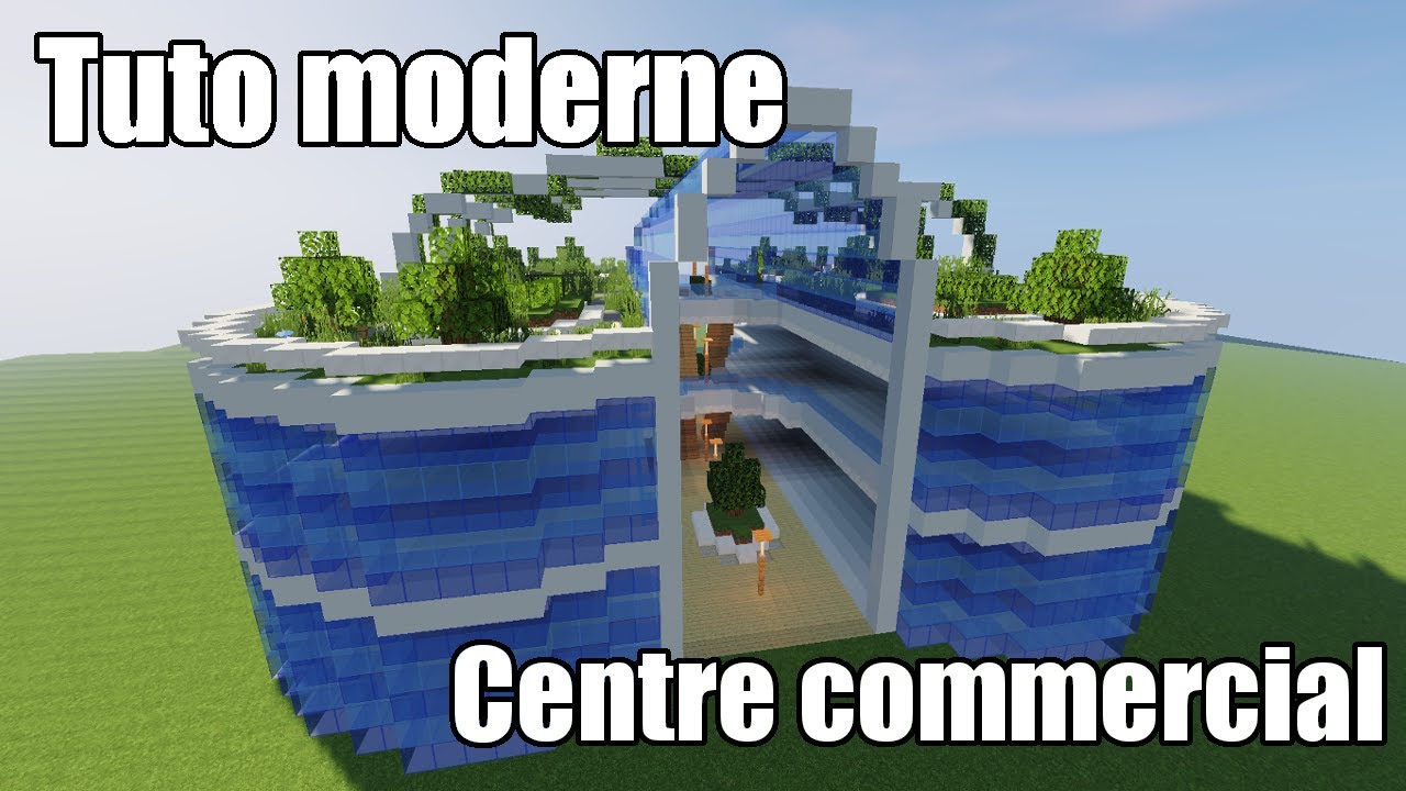 Minecraft - Tuto ville moderne #24 - Centre commercial 2/2 - YouTube