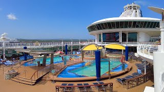 Explorer of the Seas Pool Deck (with Super Mario Sighting) - Royal Caribbean Cruise Ship Tour
