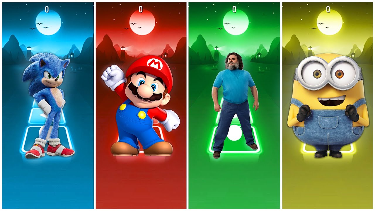 Соник 🆚 Супер Марио 🆚 Стив 🆚 Миньоны | Tiles Hop EDM Rush!