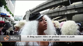 A drag queen rides on protest wave to push for LGBT rights