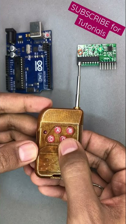 Wireless 4 Channel RF Remote Control with Arduino | Wiress RF Remote | 433Mhz Remote Control #shorts