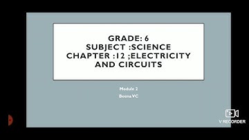 CBSE GRADE 6 SCIENCE CHAPTER 12 Electric Circuits and bulbs
