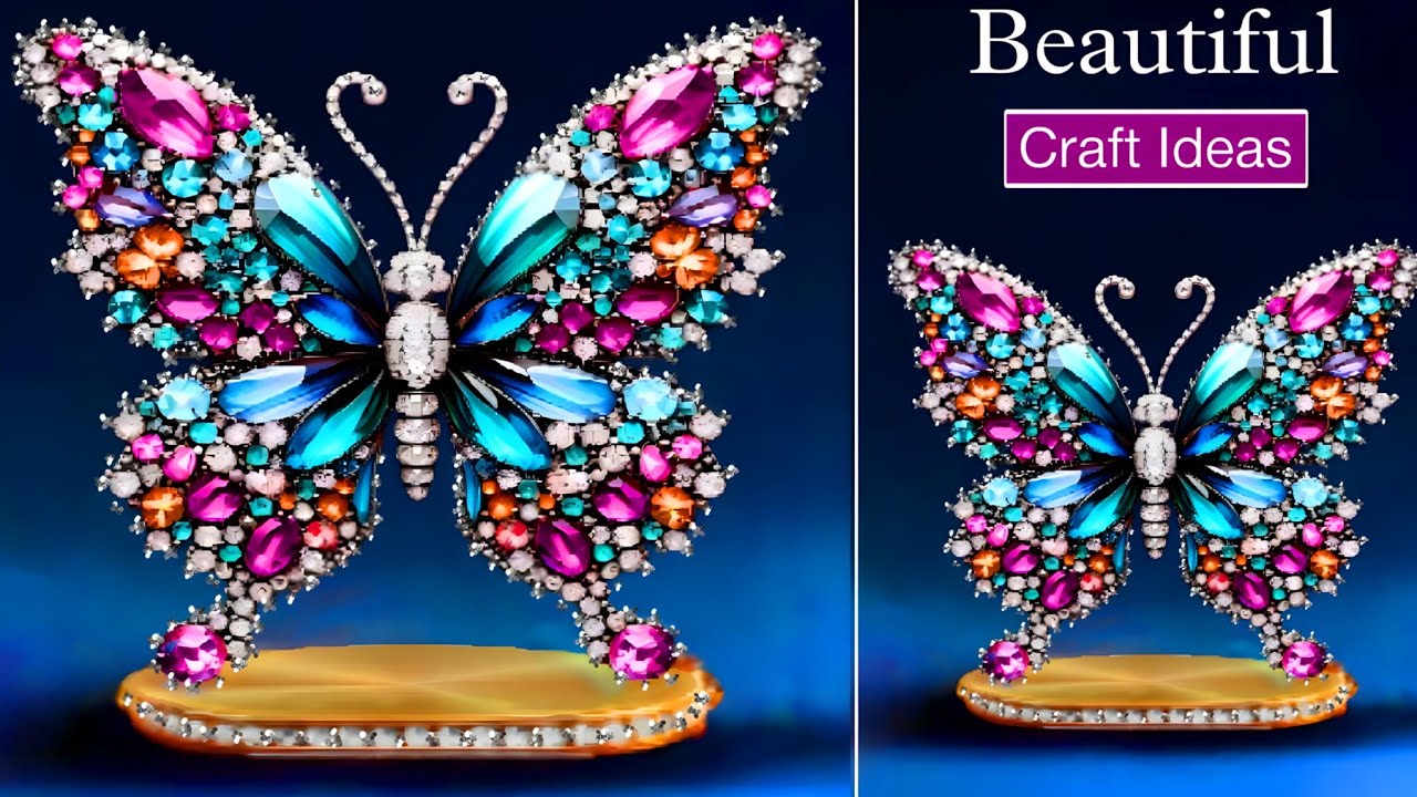 DIY Beautiful Butterfly Decor From Waste Material | Reuse Plastic & Paper For Home Decor 🩵🤩
