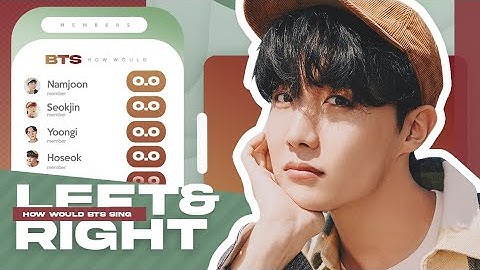 HOW WOULD @BTS SING "Left & Right" ( Seventeen ) Line Distribution : seokdist