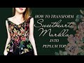 How to transform sweetheart marilla dress into peplum top  tutorial  pattern
