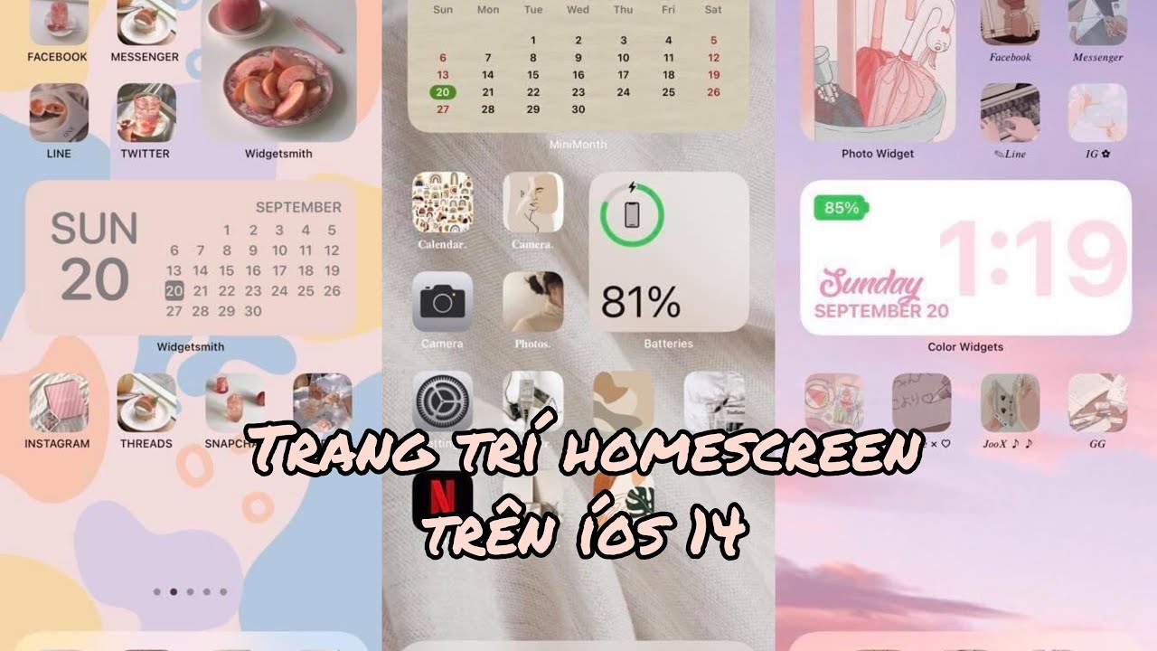 Cách trang trí homescreen trên ios 14 cực xinh và đơn giản bằng ...