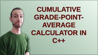 Codereview: Cumulative grade-point-average calculator in C++