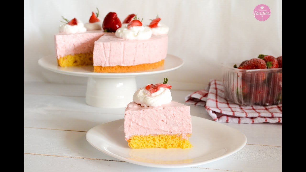 Torta Mousse me Luleshtrydhe VideoReceta 03 YouTube