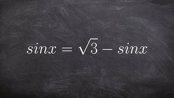 How to solve a trig equation with sine on both sides