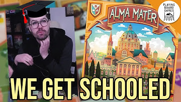 We play ALMA MATER for the first time! (Board Game Gameplay)