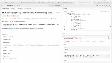 Lexicographically Minimum String After Removing Stars