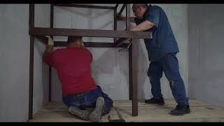 видео: Установка каркаса лестницы в доме из блоков картинка: Установка каркаса лестницы в доме из блоков