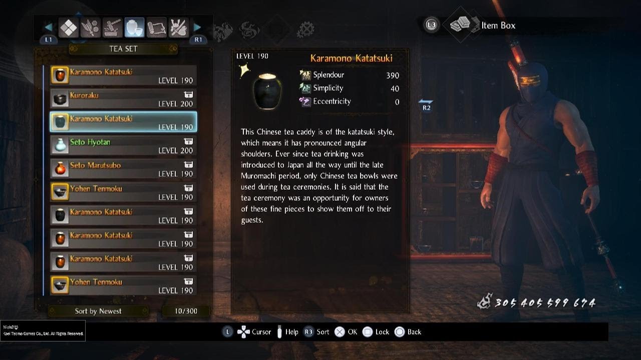 Nioh 2 Remastered tea set collection endgame YouTube