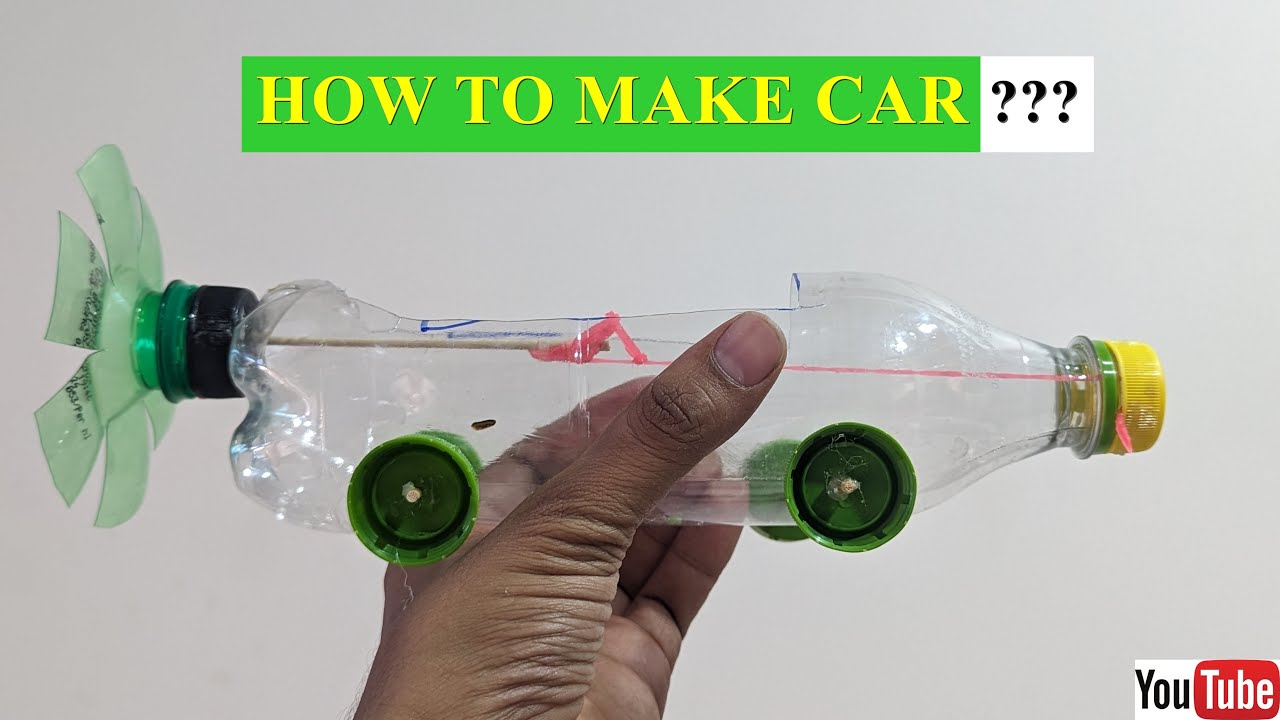 How to make rubber band car| Air Car