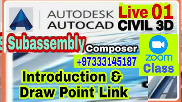 Live Zoom Class 01 #LandSurveyor #CiviL3D #Subassembly Composer | Introduction Draw Point & link