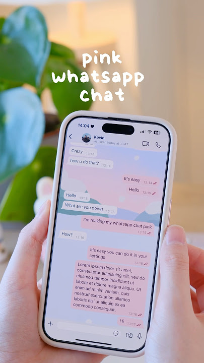 cara mengubah obrolan WhatsApp Anda menjadi PINK! πΈππ #pink #whatsapp #iphone #tutorial