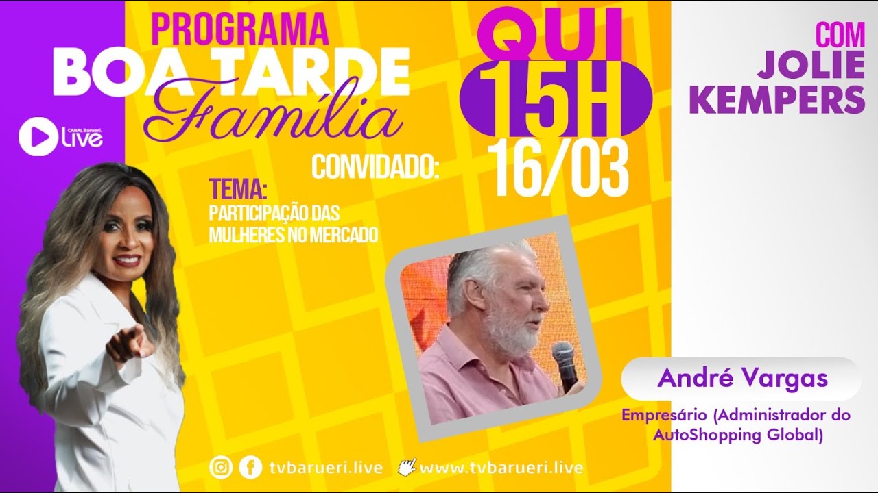 André Vargas | Boa Tarde E Família Com Jolie Kempers