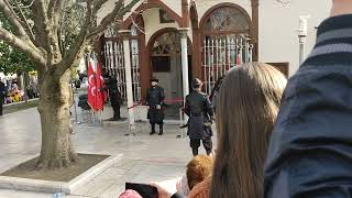 Ottoman Sultan's Guard تبديل نوبة الحرس للسلطان العثماني عثمان غازي.بورصا تركيا