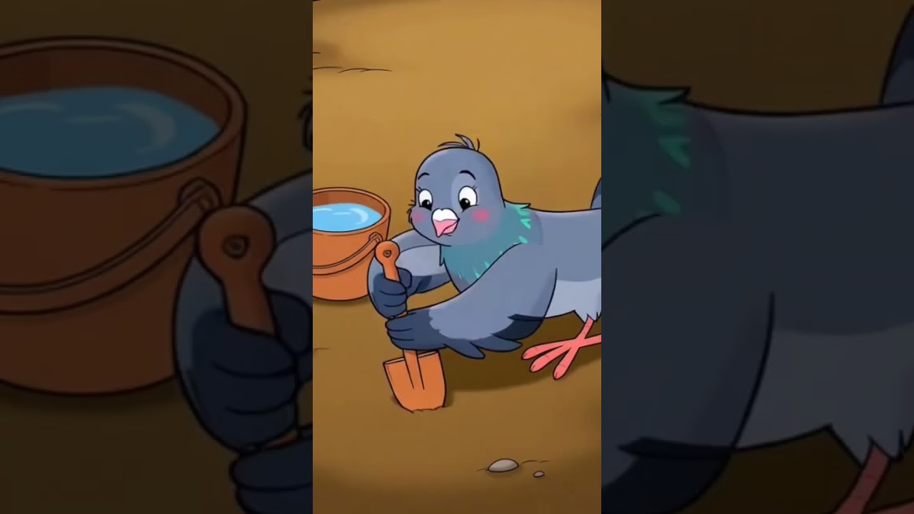 ♥️The big pigeon plants an apple tree and brings it in a tractor 😭 