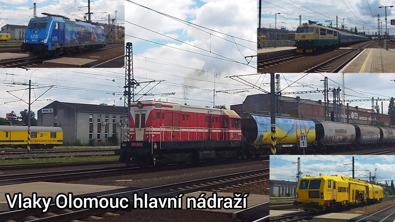 Vlaky Olomouc hlavní nádraží 11.7. 2022