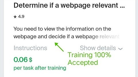 Determine if a webpage relevant to a query 0.06 Training 100% Accepted Toloka Easy Task Earn Money