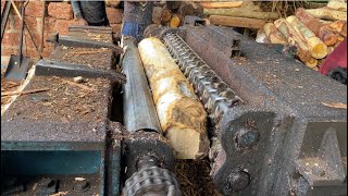 High-Speed Wood skin Peeling Machine in Action🪵🌳