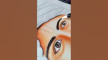 Sumedh as Krishna drawing 😍❤️|| Krishna ji drawing with colour pencils|| #shorts