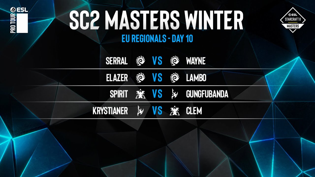 [ESL SC2 Masters Winter] EU Regionals День 10 YouTube