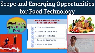 Scope for Food Technology | What career options & opportunities after B Tech Food | Career in Food
