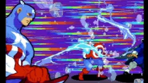 Marvel Super Heroes vs Street Fighter (PSone): Captain America Hyper Cancel Setups