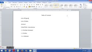 Leader lines (Thesis/Dissertation Formatting)