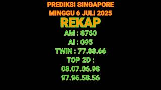 PREDIKSI SGP 6 JULI 2025 | BOCORAN TOGEL SGP HARI INI | RUMUS EKOR SGP HARI INI