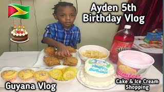 Ayden 5th Birthday Vlog/ Autism Birthday Vlog/ Shopping For Birthday Cake & Ice Cream/Guyana Vlog