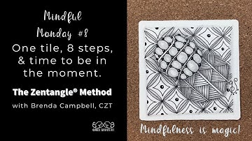 Mindful Monday #8: Easy, Beginner tiles created using the Zentangle® Method of drawing.
