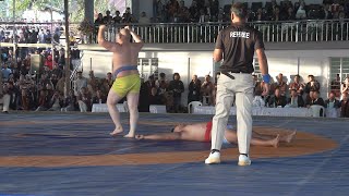 Semis: Kezhaseluo-o Pienyu Vs international wrestler Kadyr Kelsinbekov / Hornbill wrestling 2023