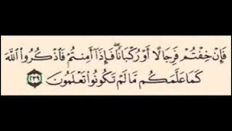سورة البقره آيه 238 - 239