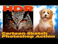 HDR Cartoon Sketch photoshop action | cartoon sketch photoshop action