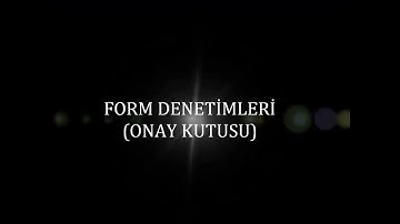 İleri Excel   Bölüm 25 Form Denetimleri Onay Kutusu