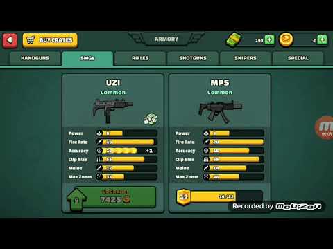 MINI MILITIA UZI GUN DUAL WIELD UNLOCK LEVEL 9 UPGRADED - YouTube