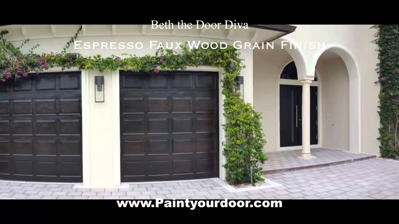 Espresso Wood Grain Garage Doors Youtube