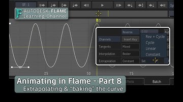 Animating in Flame - P8 - Extrapolating & "Baking" the curve - Flame 2020.3