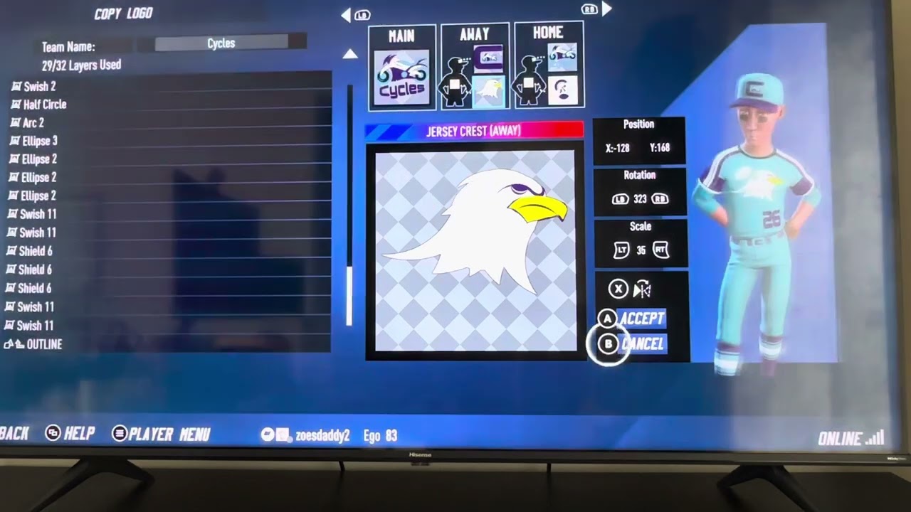 SuperMegaBaseball Custom Logos. Requested logo again.