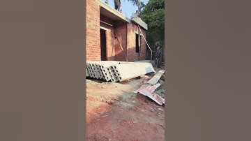 Lifting precast hollow core concrete slabs to the roof