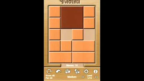 Klotski Medium Level 1 of 74 Par solution