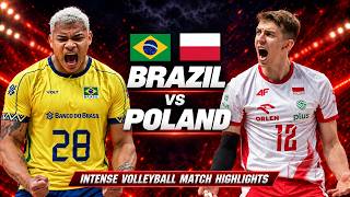 Brazil vs Poland Epic Volleyball Battle Highlights