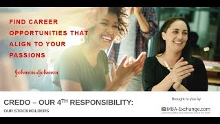 J&J HRLDP Event - Credo Our fourth responsiblity: Our stockholders